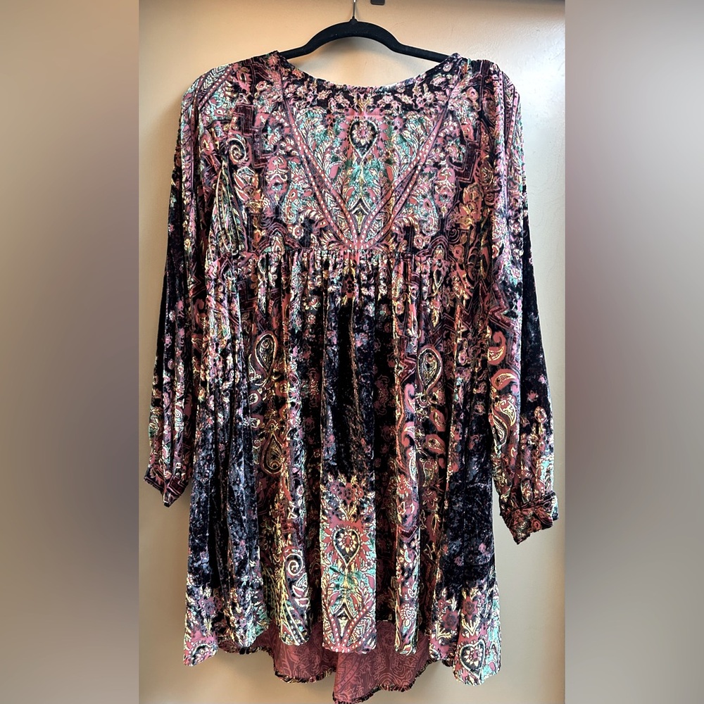 Free People Velvet Paisley Mini Dress